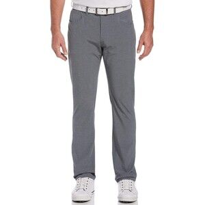 PGA TOUR Men's Flat Front Comfort Stretch 5 Pocket Golf Pant, Grey, 40W x 30L